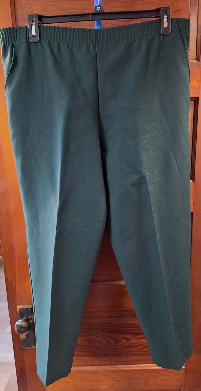 Vintage Donnkenny Classics Women’s Pants Size 18 Green Pull On Made in USA